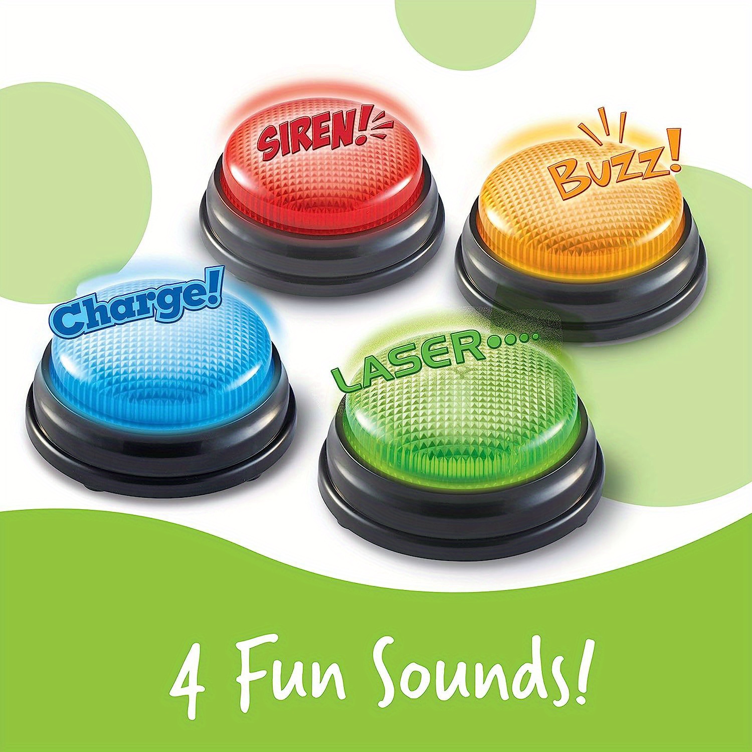 Party Family Games - 4pcs 조명 및 소리 버저 장난감,