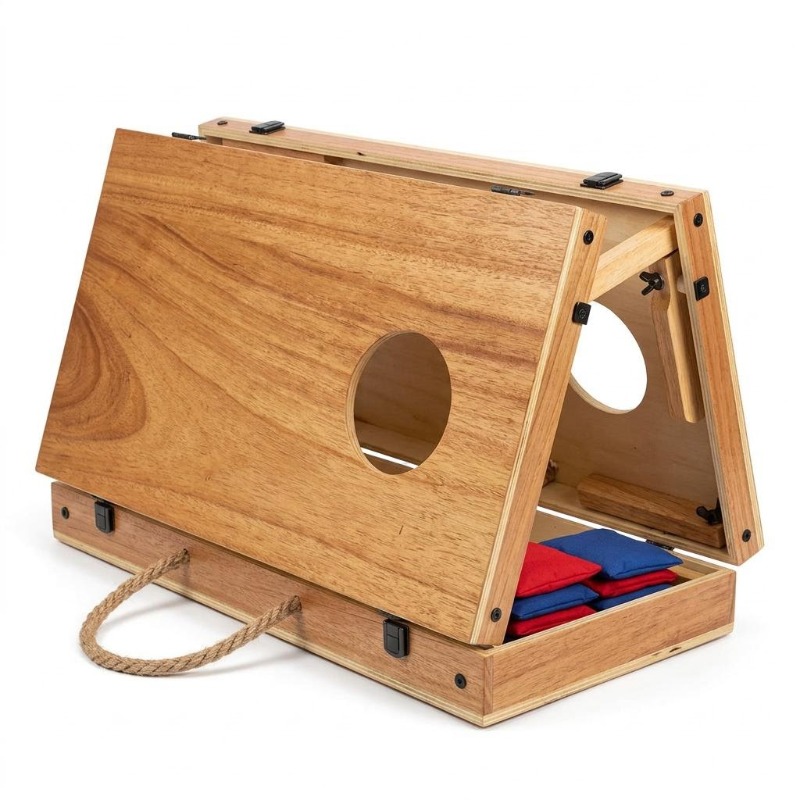 Cornhole Board Set - 프리미엄 원목 접이식 콘홀 세트 다기능