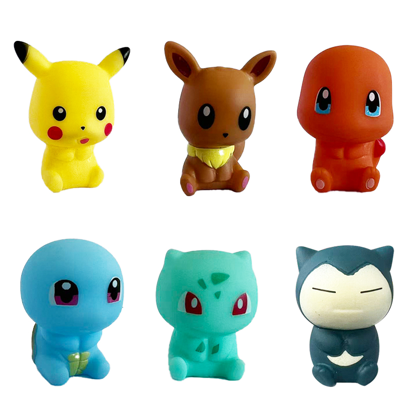 Party Games Baby Shower - 6Pcs 포켓몬 목욕 장난감 피카추 Bulbasaur