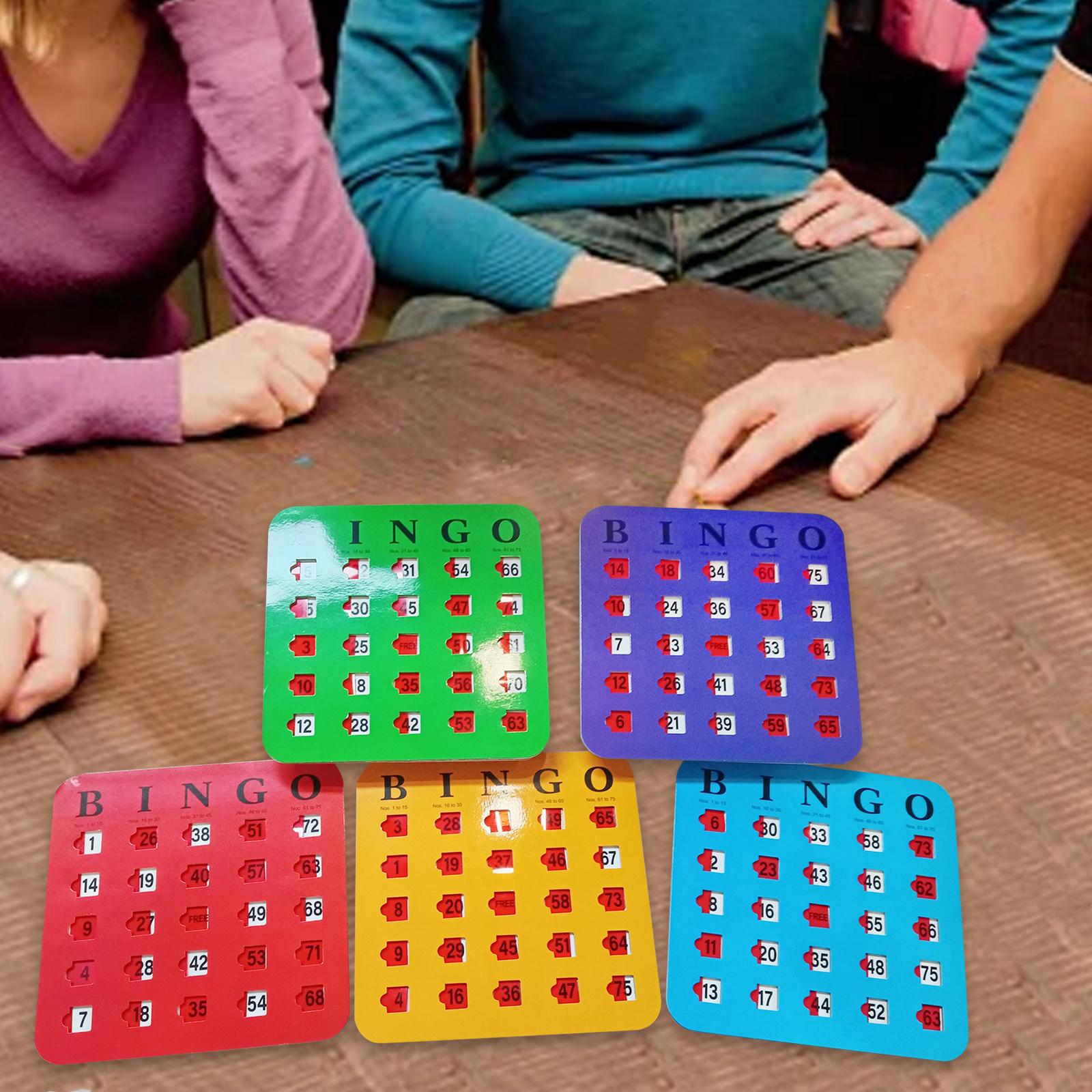 Party Games Group For Adults - 5개 대형 인쇄 빙고 카드보드 읽기
