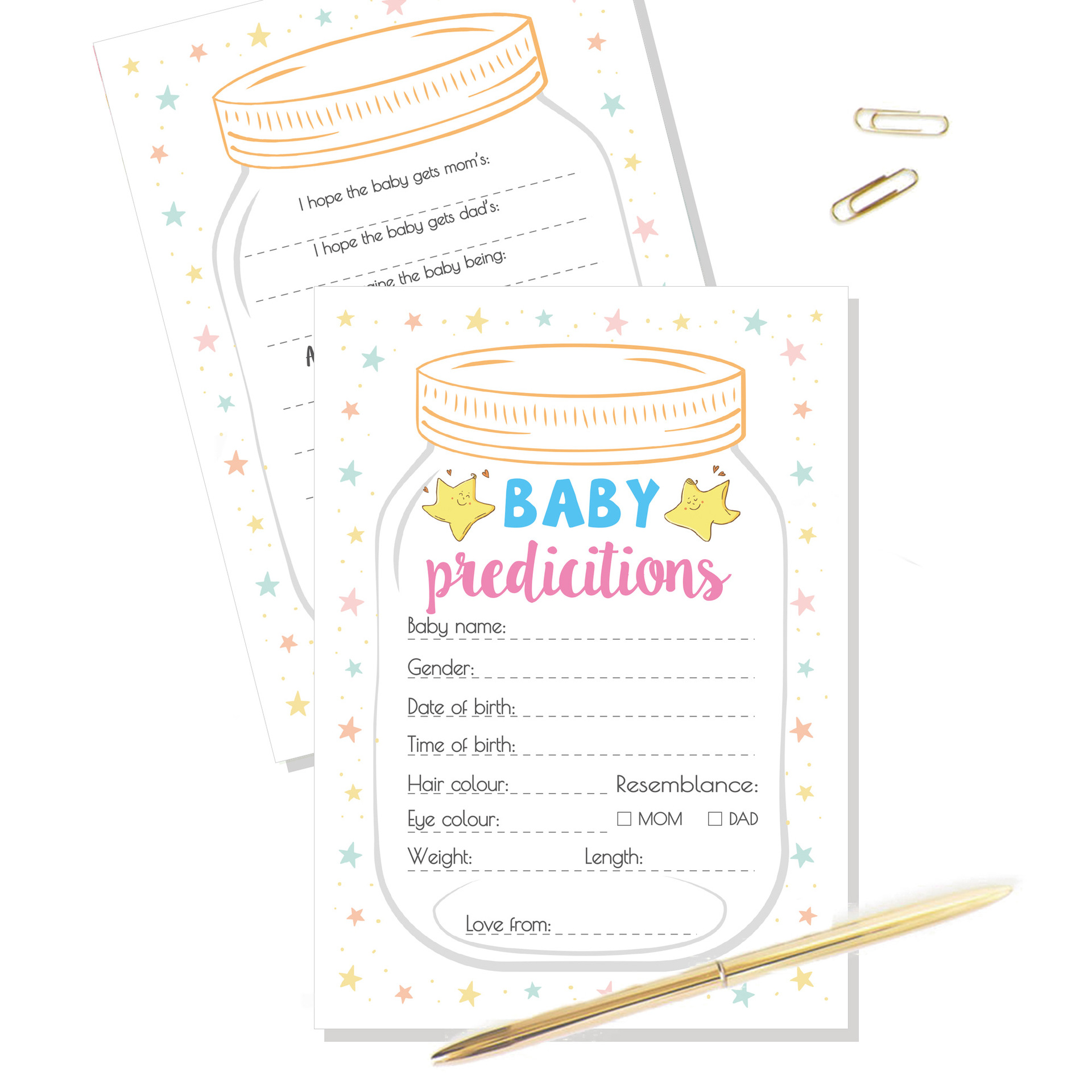 10pcs 성별 공개 베이비 샤워 게임 카드 |   생 - Party Games Group For Adults 리뷰 및 가격