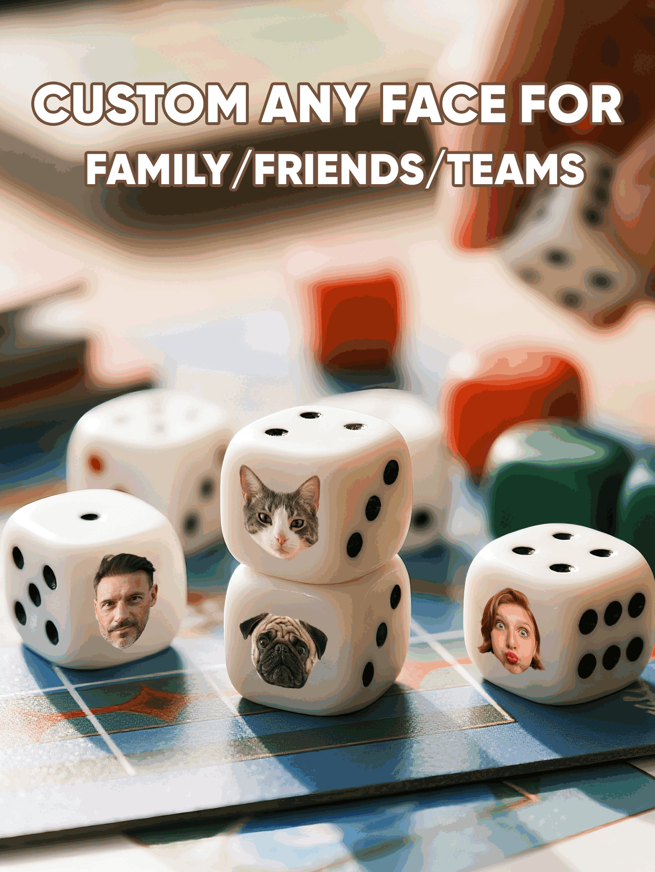 맞춤형 얼굴 주사위, 개인 맞춤형 얼굴 주사위, 재미있 - Party Family Games 리뷰 및 가격
