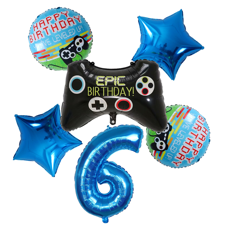 6pcs 게임패드 소년 게임 포일 헬륨 풍선 생일 테마 - Party Games Baby Shower 리뷰 및 가격