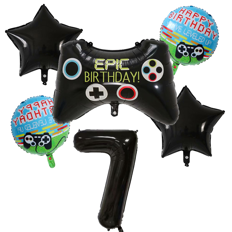 6pcs 게임패드 소년 게임 포일 헬륨 풍선 생일 테마 - Party Games Baby Shower 리뷰 및 가격