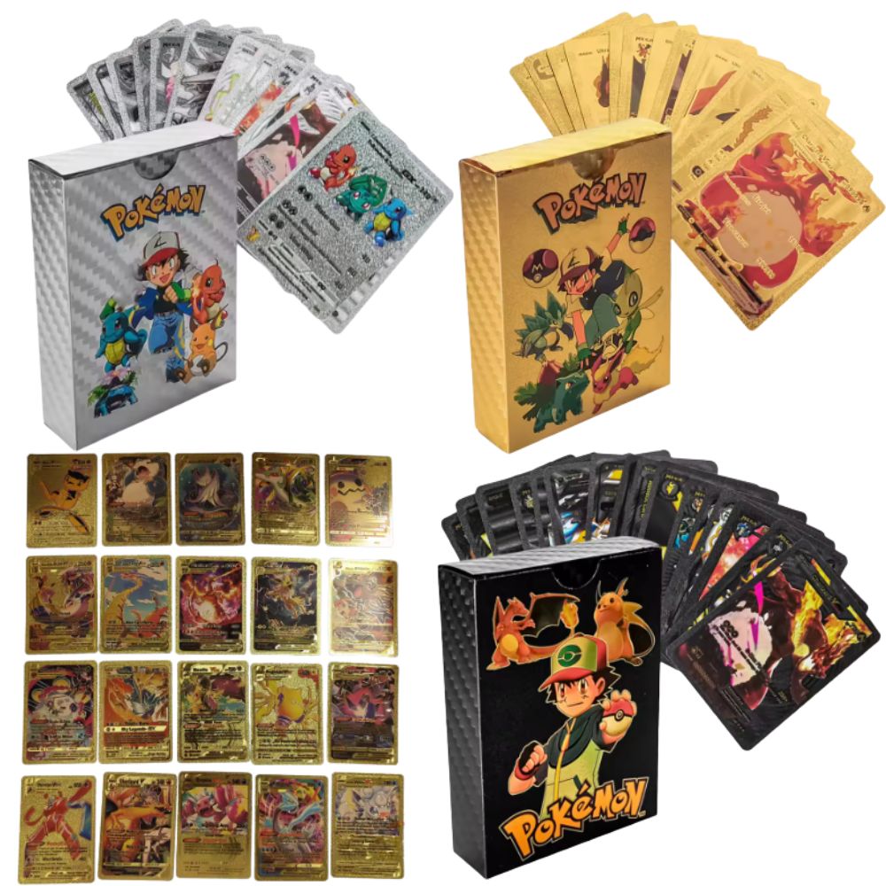 새로운 55PCS 포켓몬 카드 Vmax GX 골드 포일 - Party Games In Spanish 리뷰 및 가격
