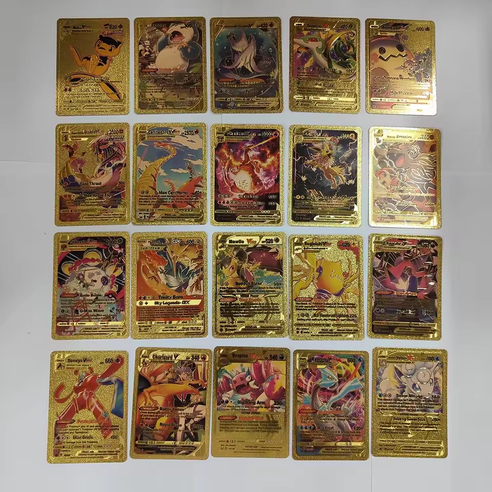 새로운 55PCS 포켓몬 카드 Vmax GX 골드 포일 - Party Games In Spanish 리뷰 및 가격