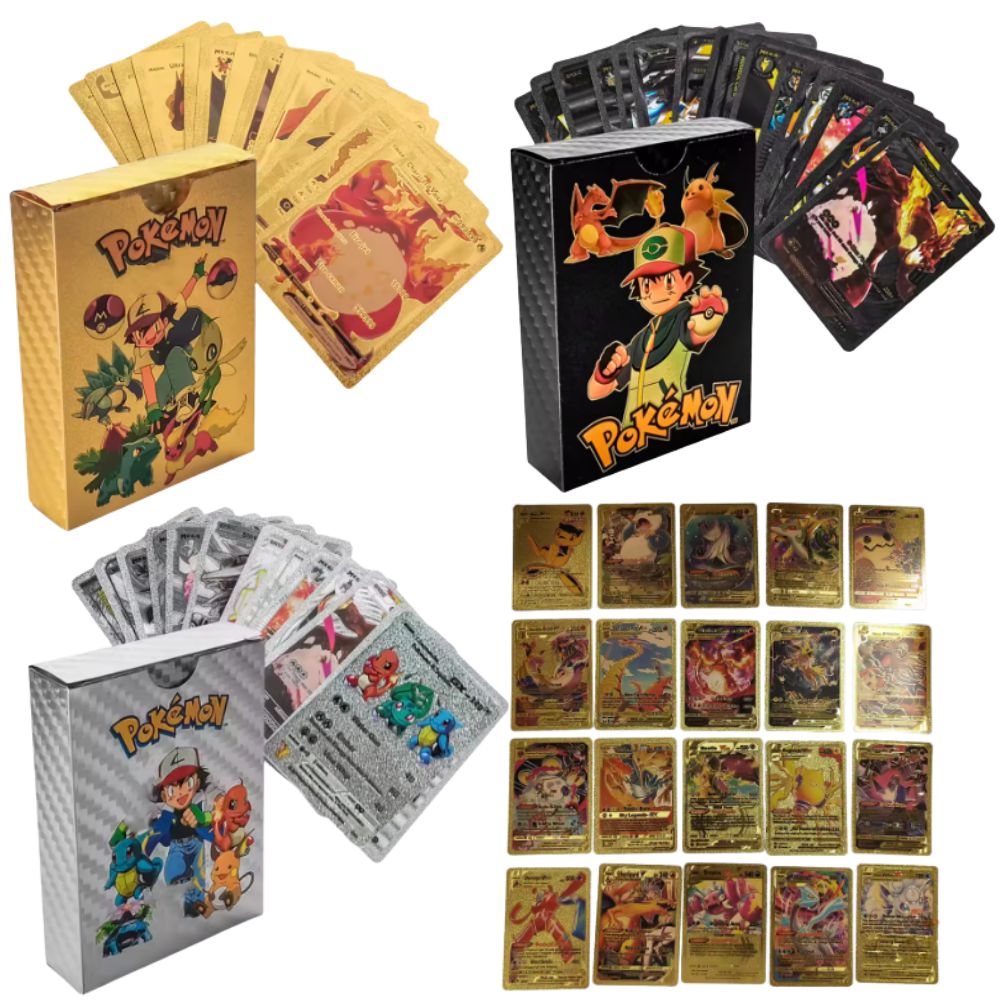 새로운 55PCS 포켓몬 카드 Vmax GX 골드 포일 - Party Games In Spanish 리뷰 및 가격