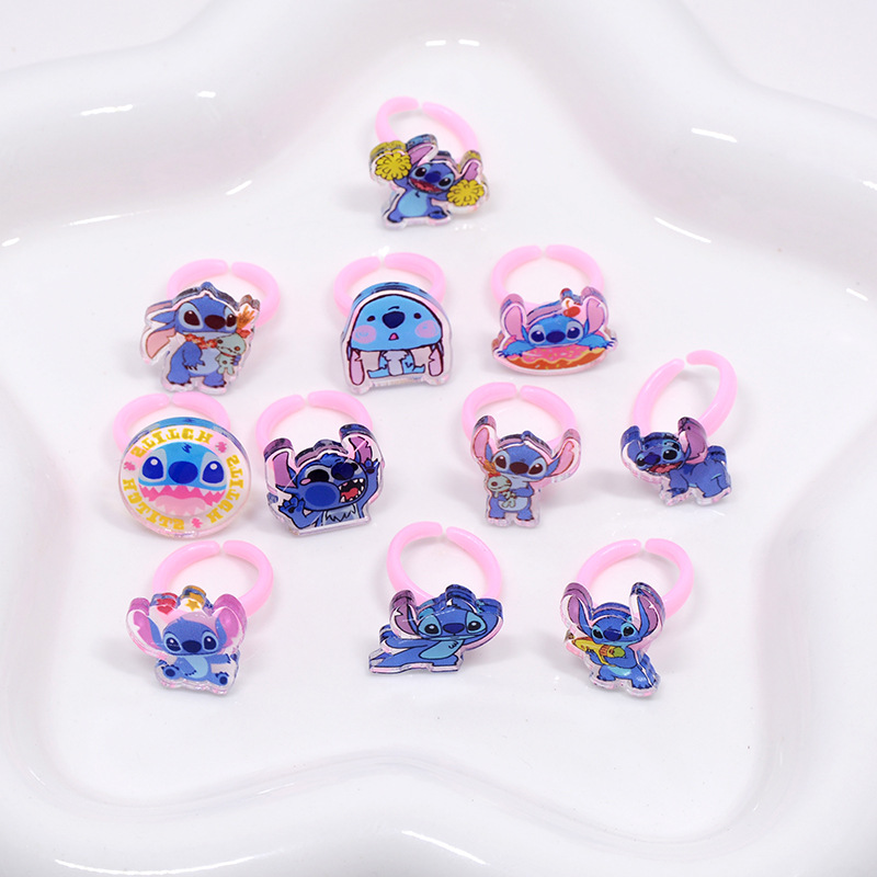 스티치 아크릴 반지 10/20pcs 카와이 리로 스티치 - Party Games Children 리뷰 및 가격