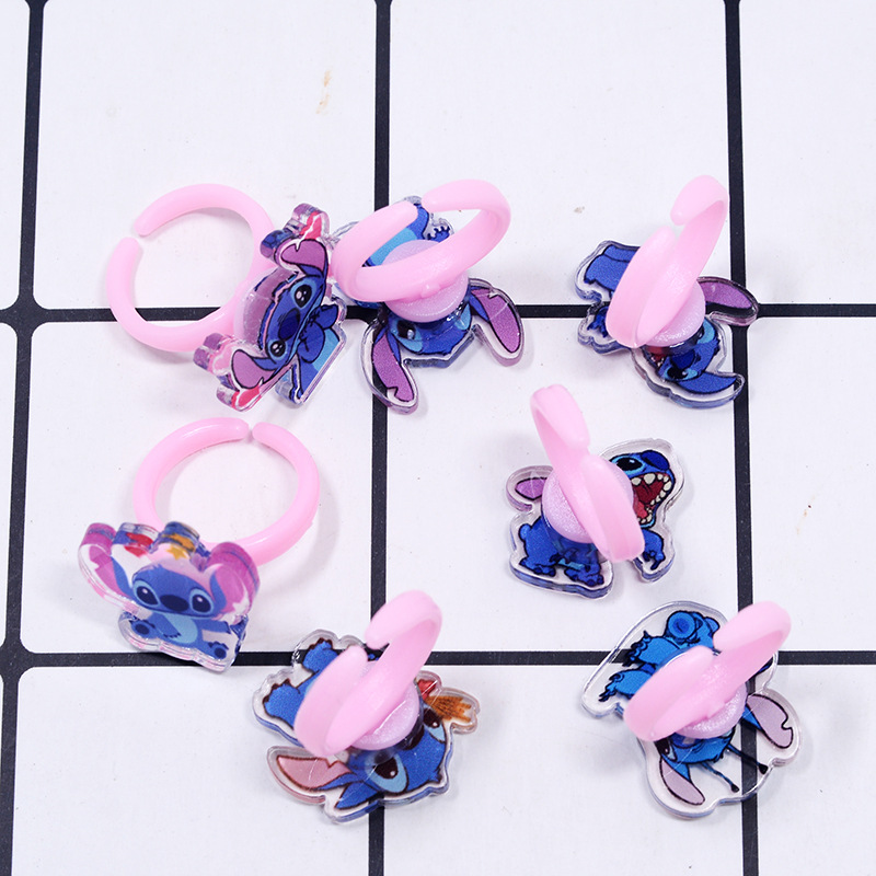 스티치 아크릴 반지 10/20pcs 카와이 리로 스티치 - Party Games Children 리뷰 및 가격