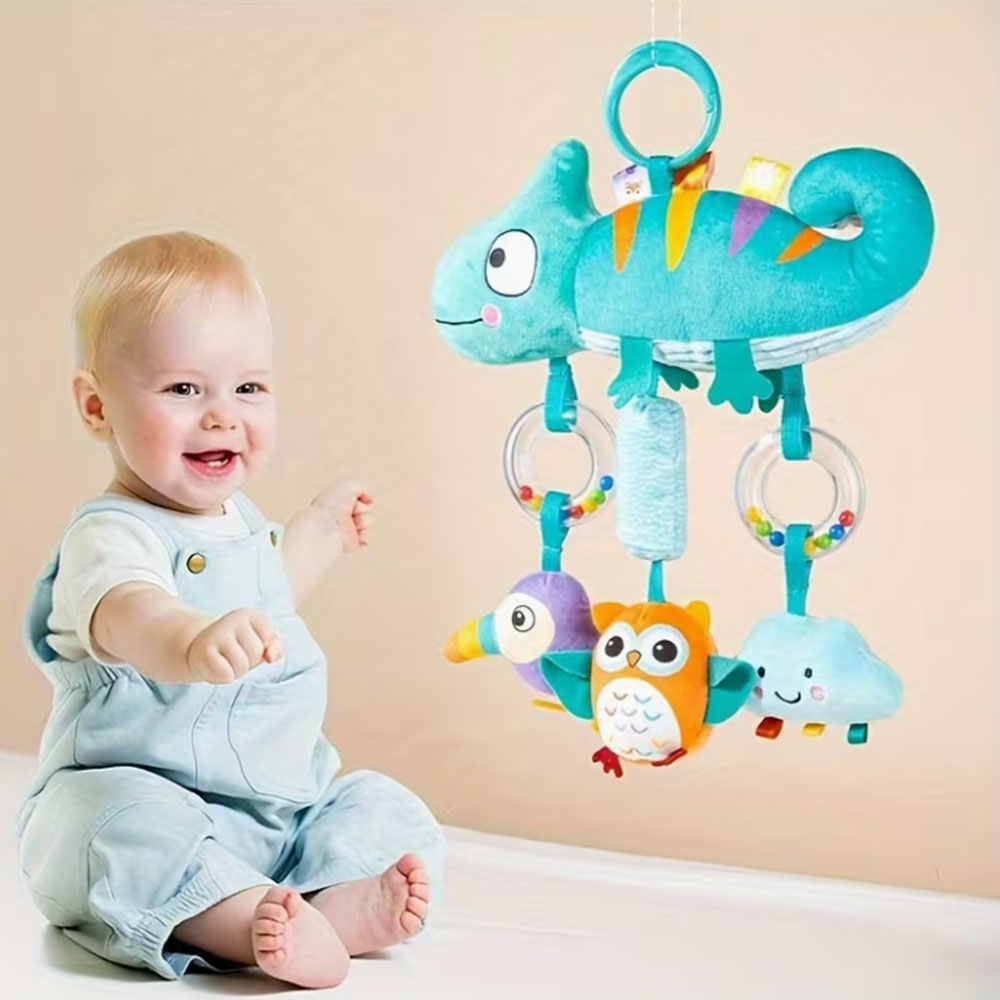 부드러운 만화 동물 모양의 딸랑이 장난감, 감각 발달  - Party Games Baby Shower 리뷰 및 가격