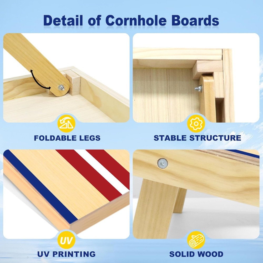 레귤레이션 사이즈 콘홀 보드 세트 - 4x2피트 원목, - Cornhole Board Set 리뷰 및 가격