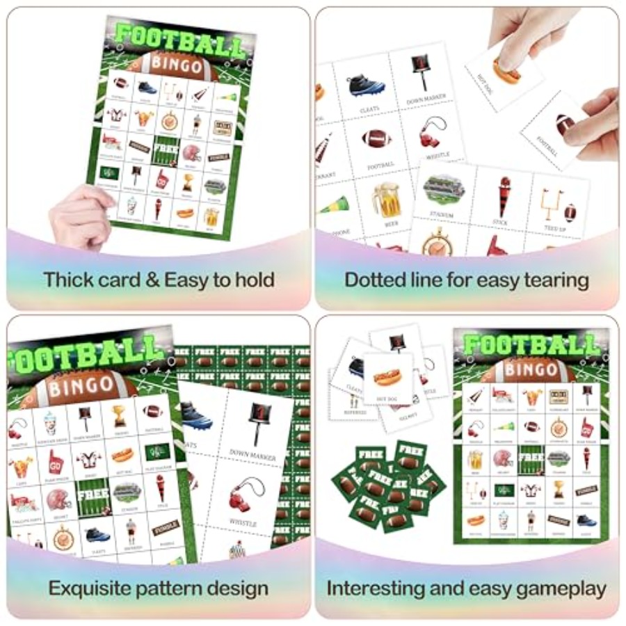 축구 파티 빙고 게임 카드, 성인 대규모 가족 친구들을 - Party Games For Adults Large Group 리뷰 및 가격