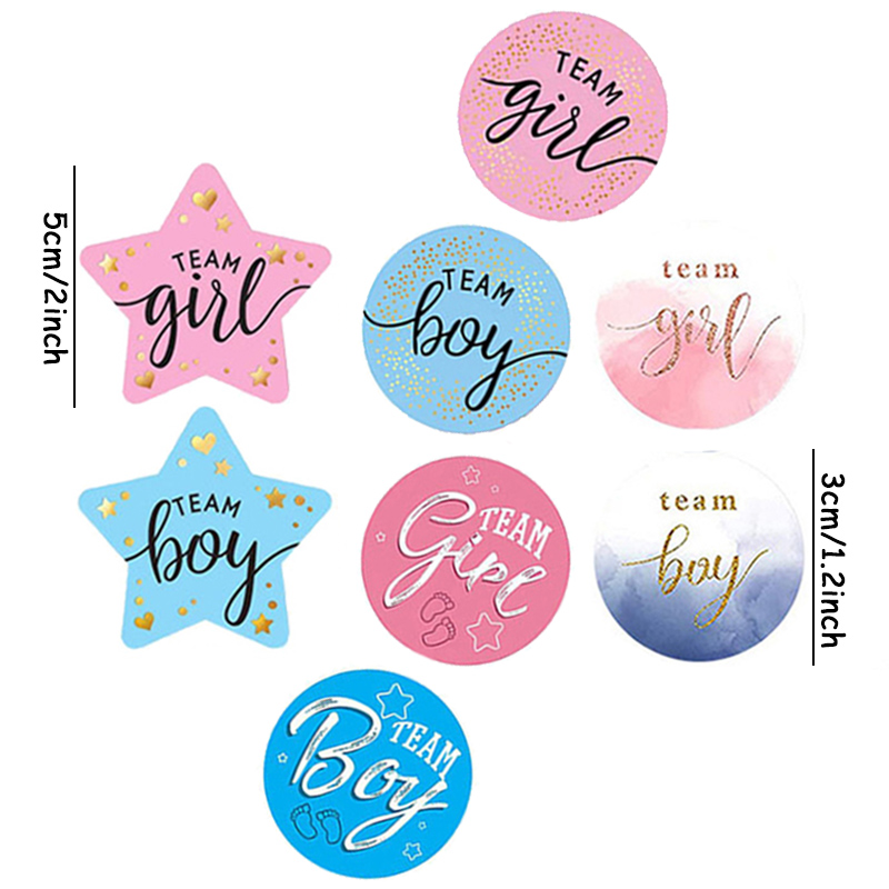 60개 성별 공개 스티커 (파티 초대장 및 투표 게임, - Party Games Baby Shower 리뷰 및 가격